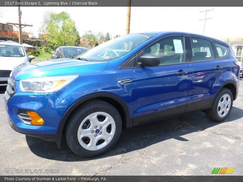 Lightning Blue / Charcoal Black 2017 Ford Escape S