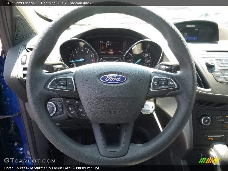 Lightning Blue / Charcoal Black 2017 Ford Escape S