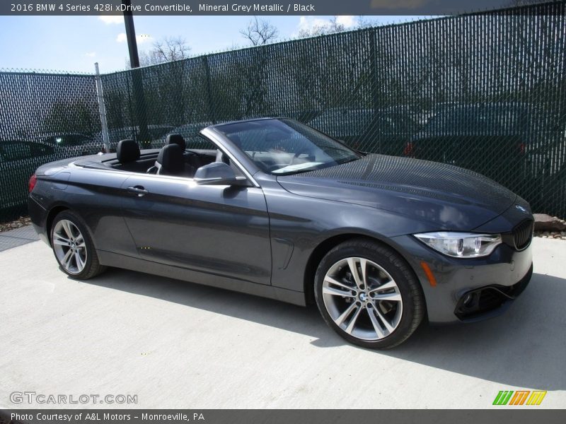 Mineral Grey Metallic / Black 2016 BMW 4 Series 428i xDrive Convertible