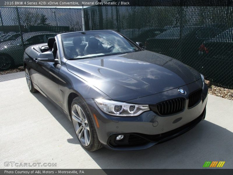 Mineral Grey Metallic / Black 2016 BMW 4 Series 428i xDrive Convertible