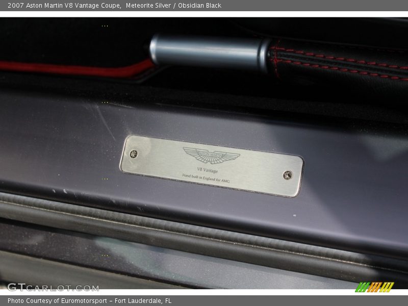 Meteorite Silver / Obsidian Black 2007 Aston Martin V8 Vantage Coupe