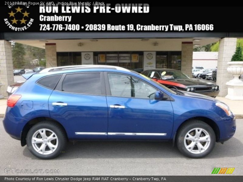 Indigo Blue Metallic / Black 2011 Nissan Rogue SV AWD