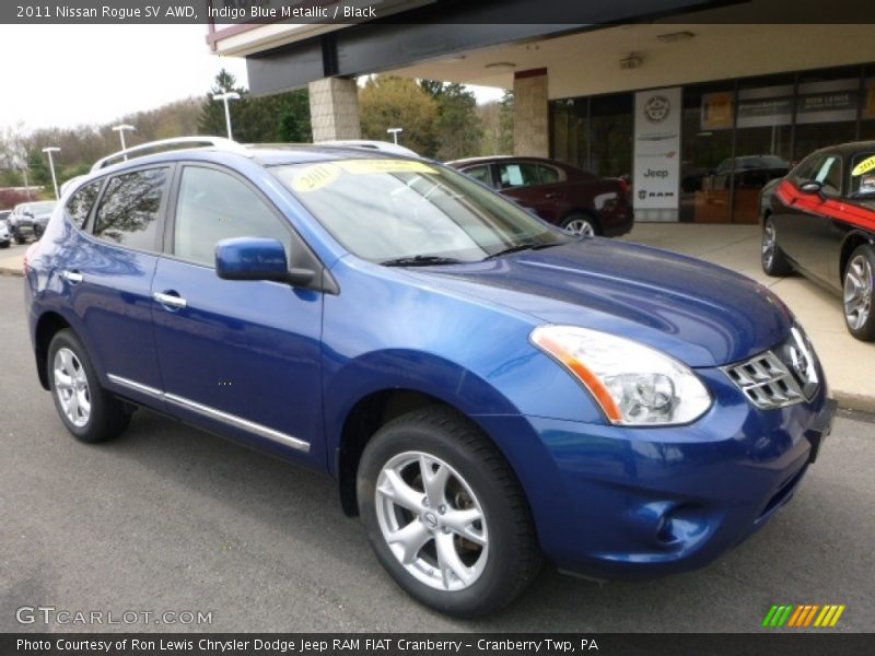 Indigo Blue Metallic / Black 2011 Nissan Rogue SV AWD