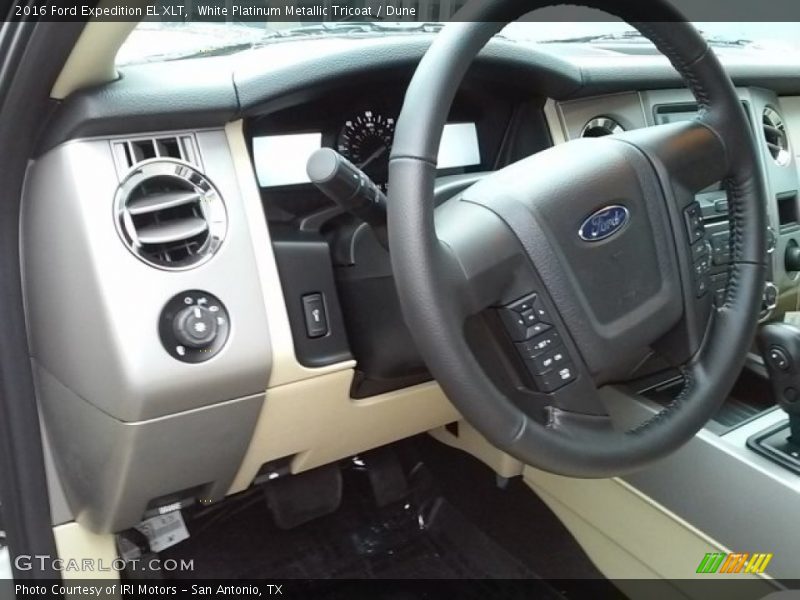 White Platinum Metallic Tricoat / Dune 2016 Ford Expedition EL XLT