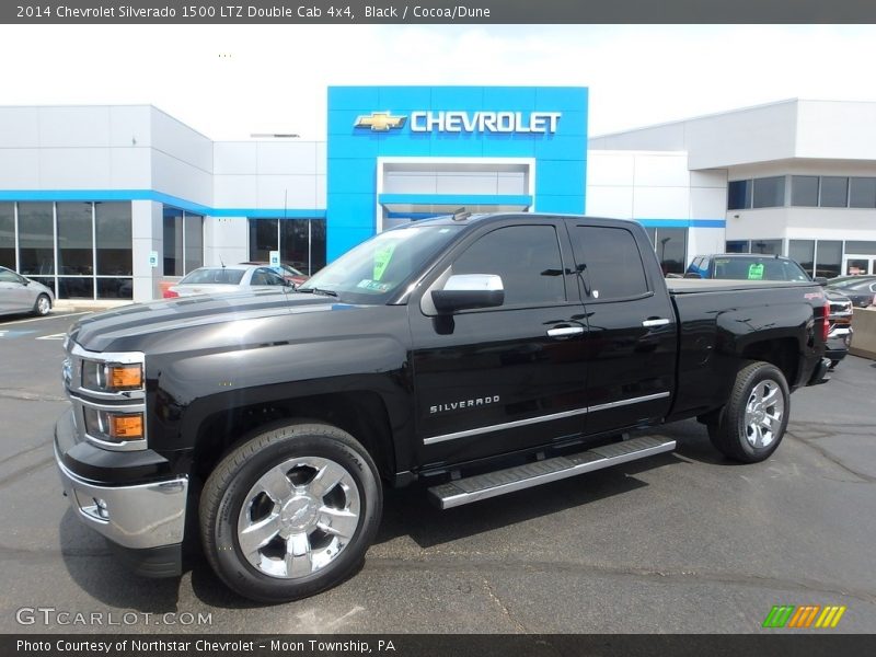 Black / Cocoa/Dune 2014 Chevrolet Silverado 1500 LTZ Double Cab 4x4