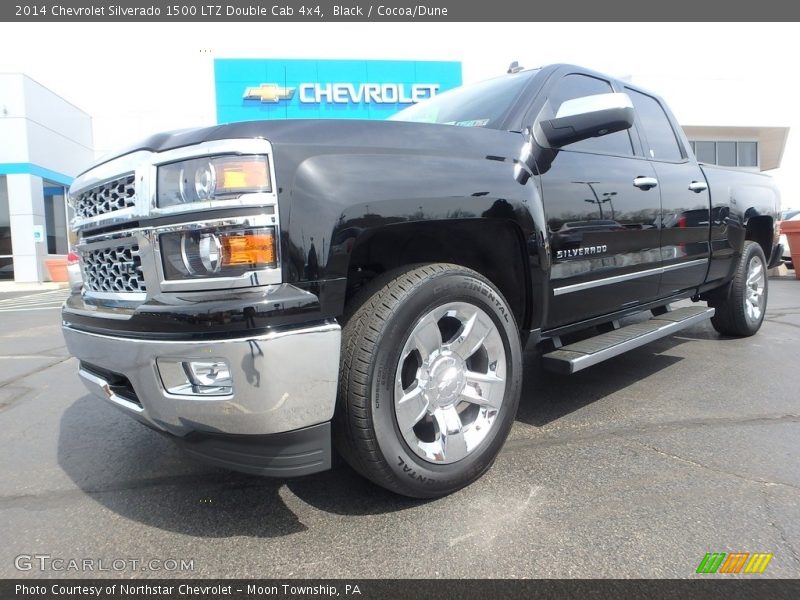 Black / Cocoa/Dune 2014 Chevrolet Silverado 1500 LTZ Double Cab 4x4