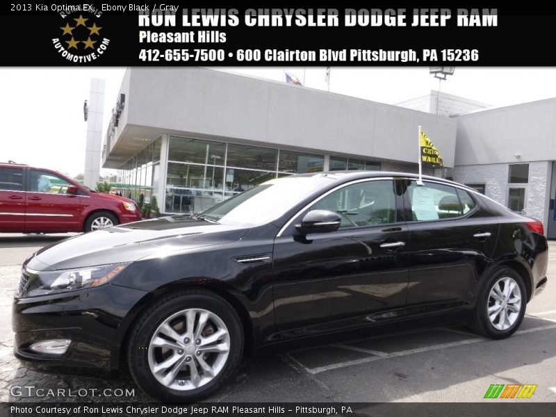 Ebony Black / Gray 2013 Kia Optima EX