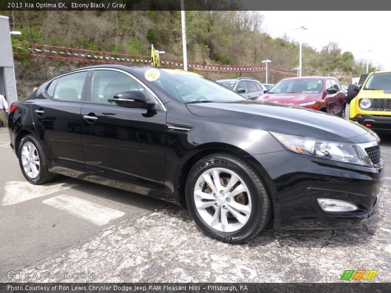 Ebony Black / Gray 2013 Kia Optima EX