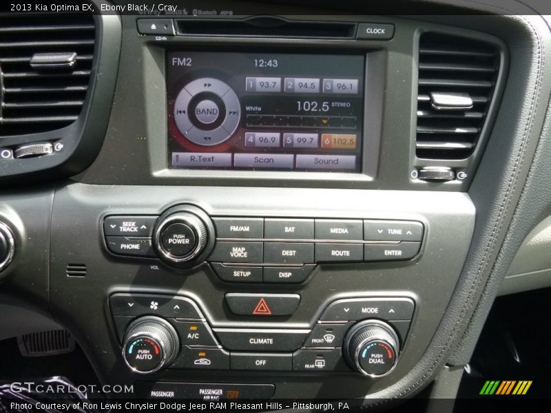 Ebony Black / Gray 2013 Kia Optima EX