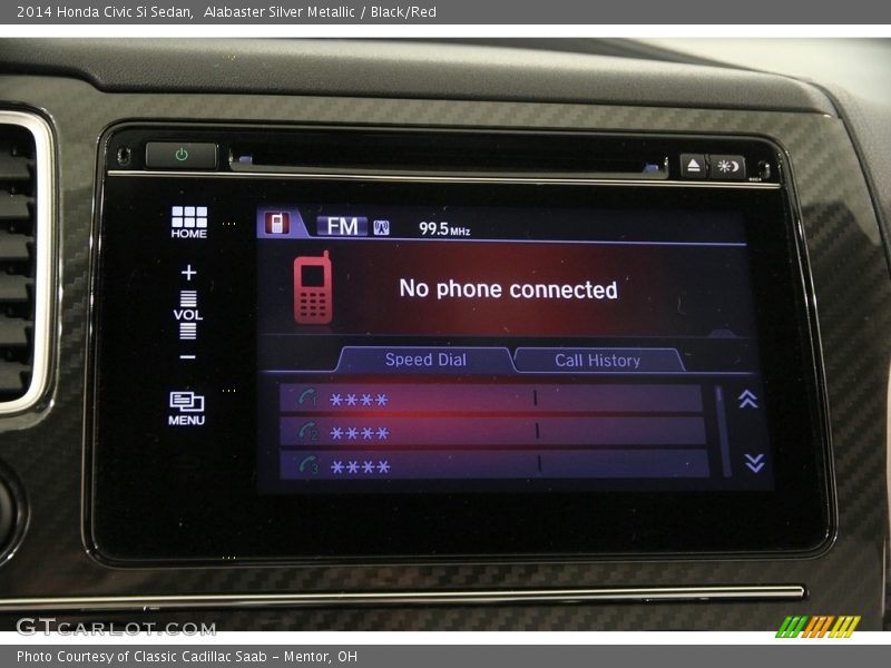Alabaster Silver Metallic / Black/Red 2014 Honda Civic Si Sedan