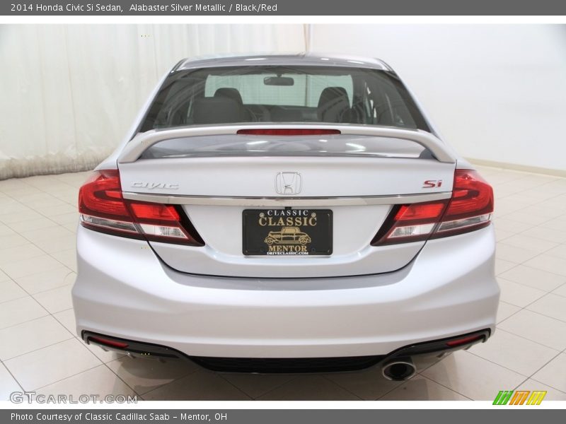 Alabaster Silver Metallic / Black/Red 2014 Honda Civic Si Sedan