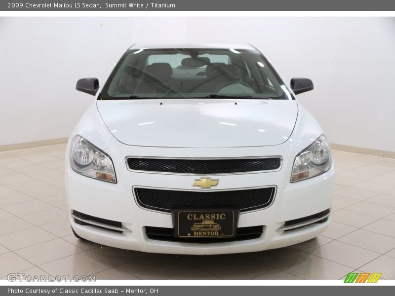 Summit White / Titanium 2009 Chevrolet Malibu LS Sedan