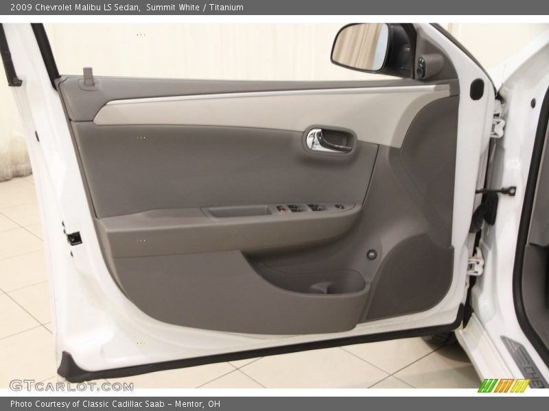Summit White / Titanium 2009 Chevrolet Malibu LS Sedan