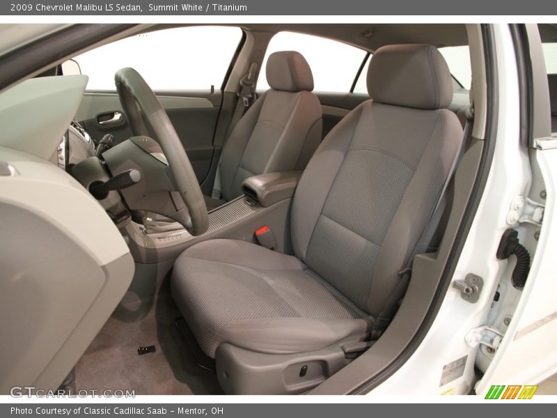 Summit White / Titanium 2009 Chevrolet Malibu LS Sedan