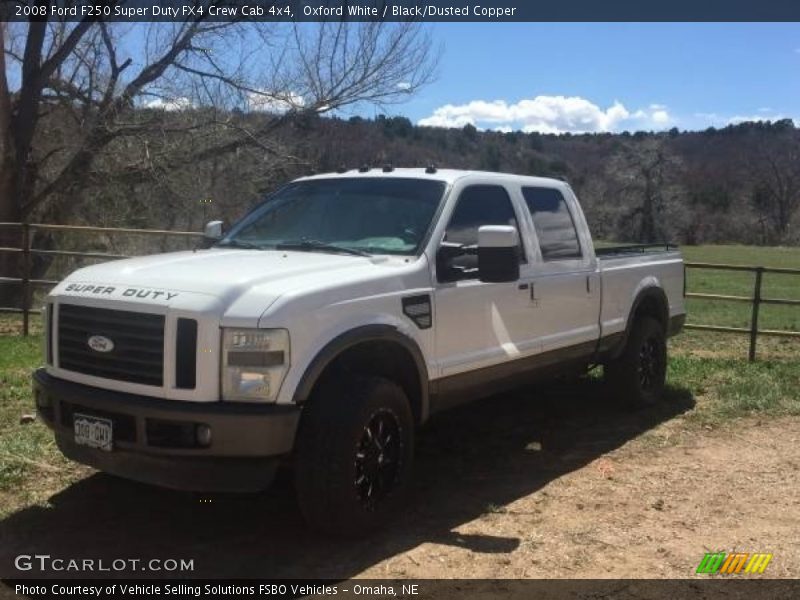 Oxford White / Black/Dusted Copper 2008 Ford F250 Super Duty FX4 Crew Cab 4x4