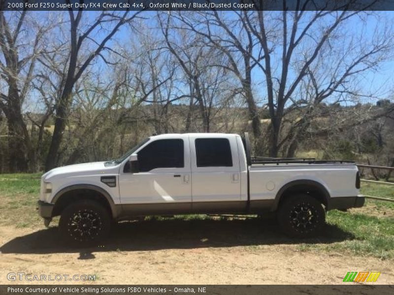 Oxford White / Black/Dusted Copper 2008 Ford F250 Super Duty FX4 Crew Cab 4x4