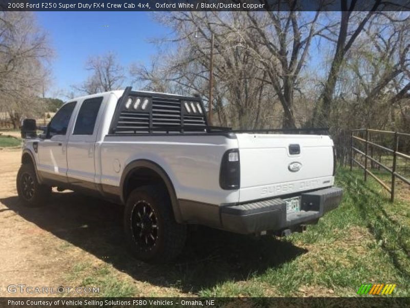 Oxford White / Black/Dusted Copper 2008 Ford F250 Super Duty FX4 Crew Cab 4x4