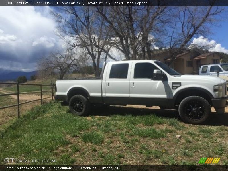 Oxford White / Black/Dusted Copper 2008 Ford F250 Super Duty FX4 Crew Cab 4x4