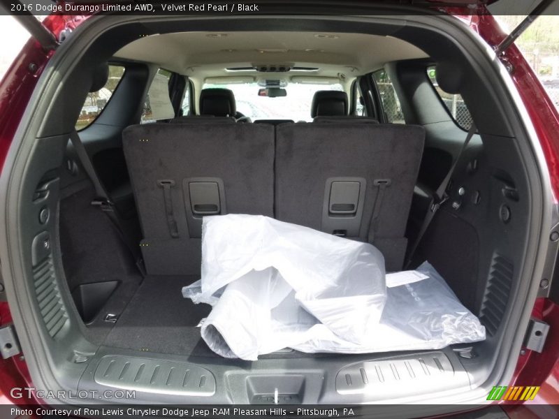 Velvet Red Pearl / Black 2016 Dodge Durango Limited AWD