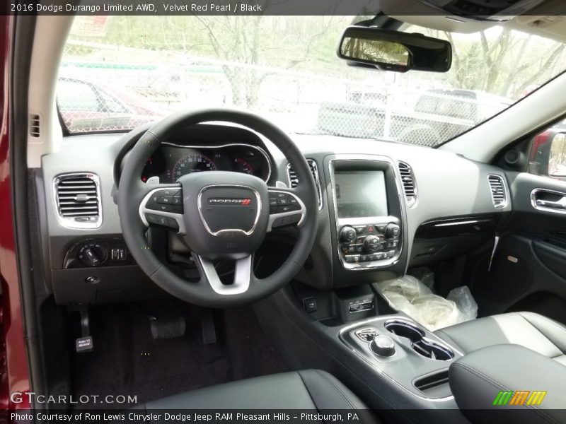 Velvet Red Pearl / Black 2016 Dodge Durango Limited AWD