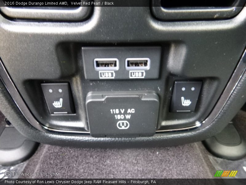 Velvet Red Pearl / Black 2016 Dodge Durango Limited AWD