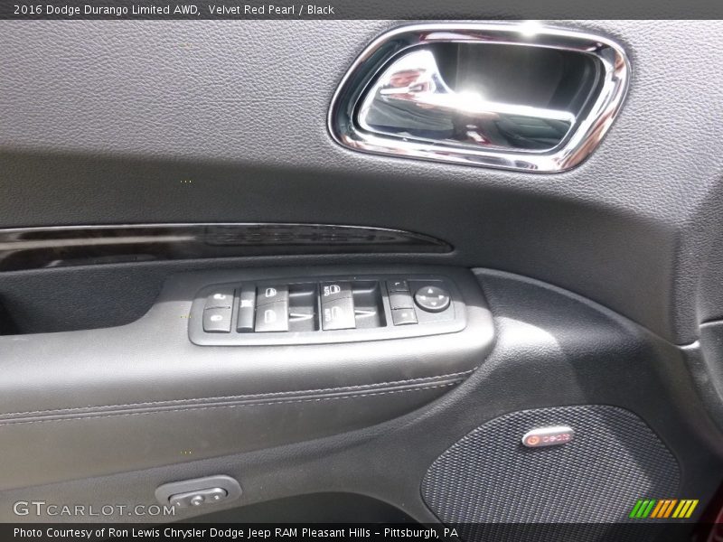 Velvet Red Pearl / Black 2016 Dodge Durango Limited AWD