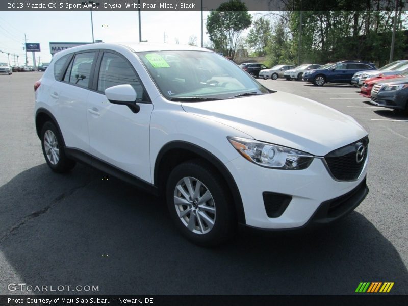 Crystal White Pearl Mica / Black 2013 Mazda CX-5 Sport AWD