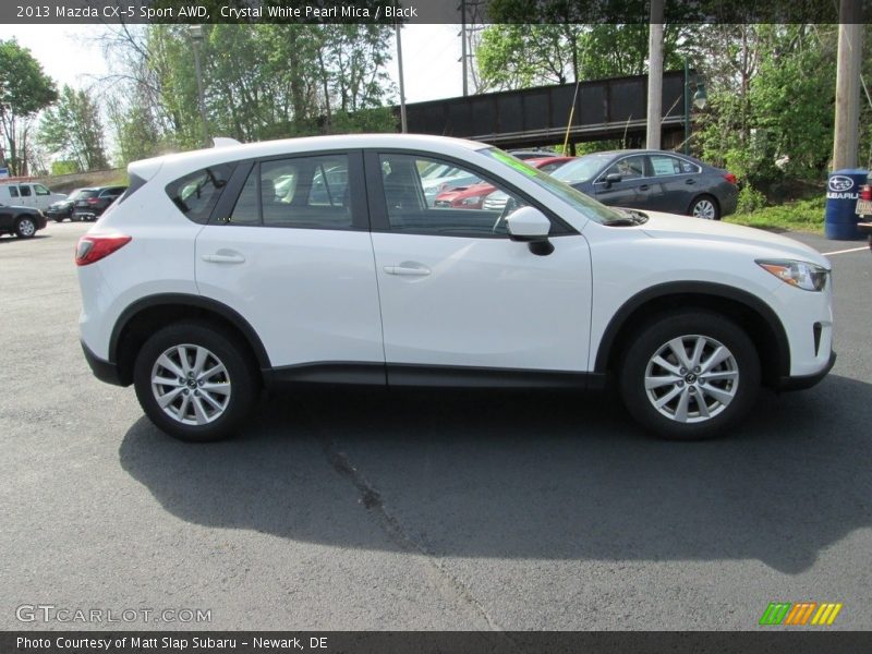 Crystal White Pearl Mica / Black 2013 Mazda CX-5 Sport AWD