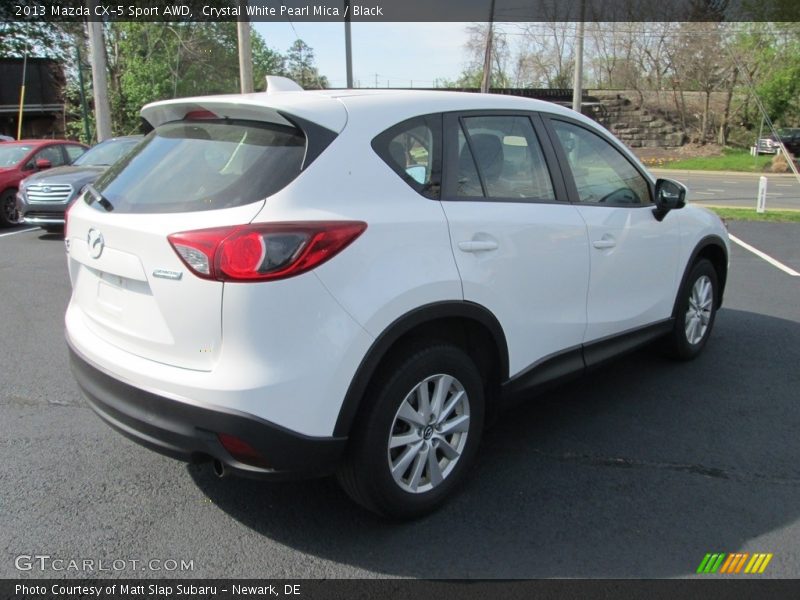 Crystal White Pearl Mica / Black 2013 Mazda CX-5 Sport AWD