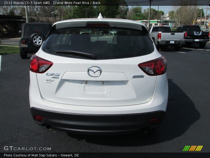 Crystal White Pearl Mica / Black 2013 Mazda CX-5 Sport AWD