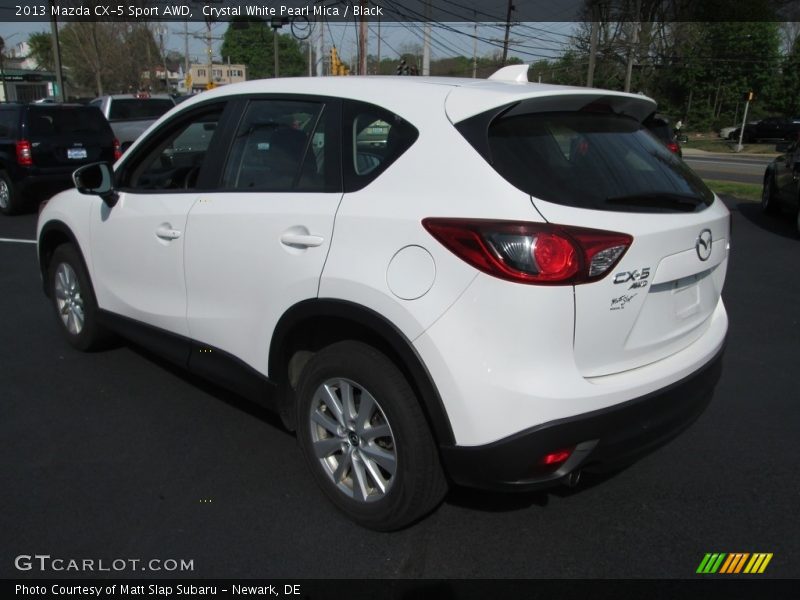 Crystal White Pearl Mica / Black 2013 Mazda CX-5 Sport AWD