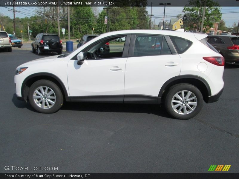 Crystal White Pearl Mica / Black 2013 Mazda CX-5 Sport AWD