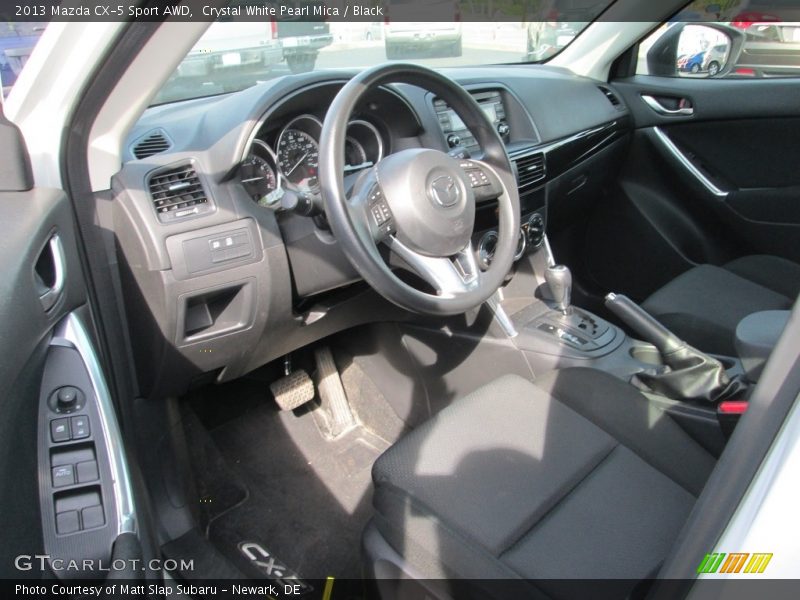Crystal White Pearl Mica / Black 2013 Mazda CX-5 Sport AWD