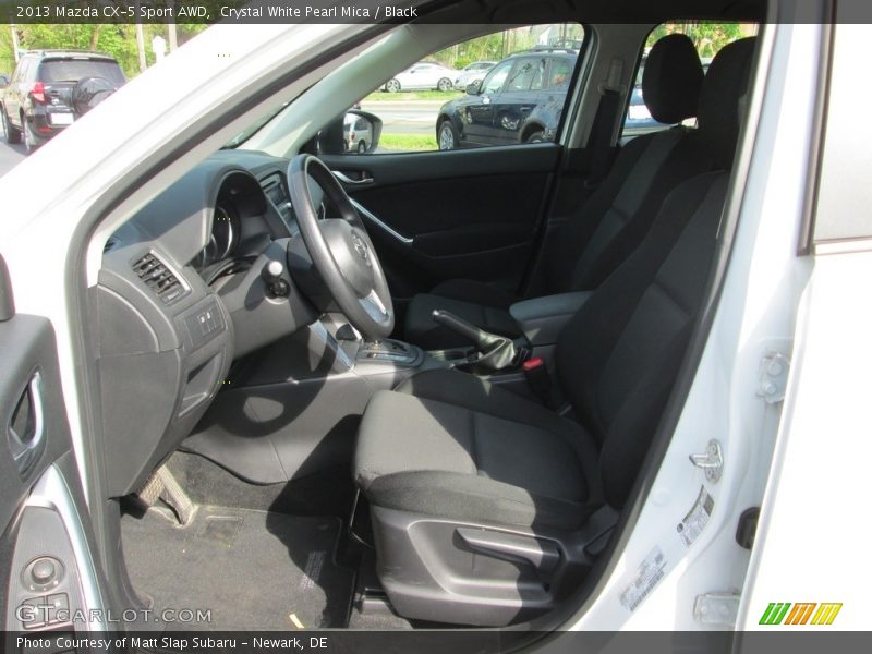 Crystal White Pearl Mica / Black 2013 Mazda CX-5 Sport AWD