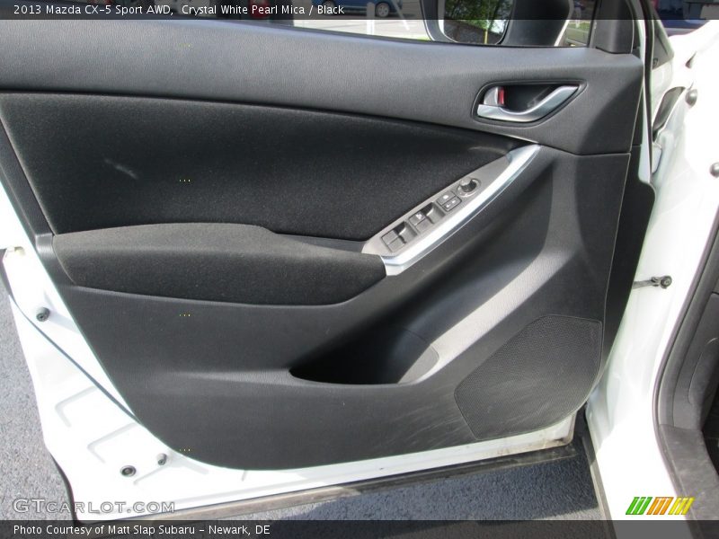 Crystal White Pearl Mica / Black 2013 Mazda CX-5 Sport AWD