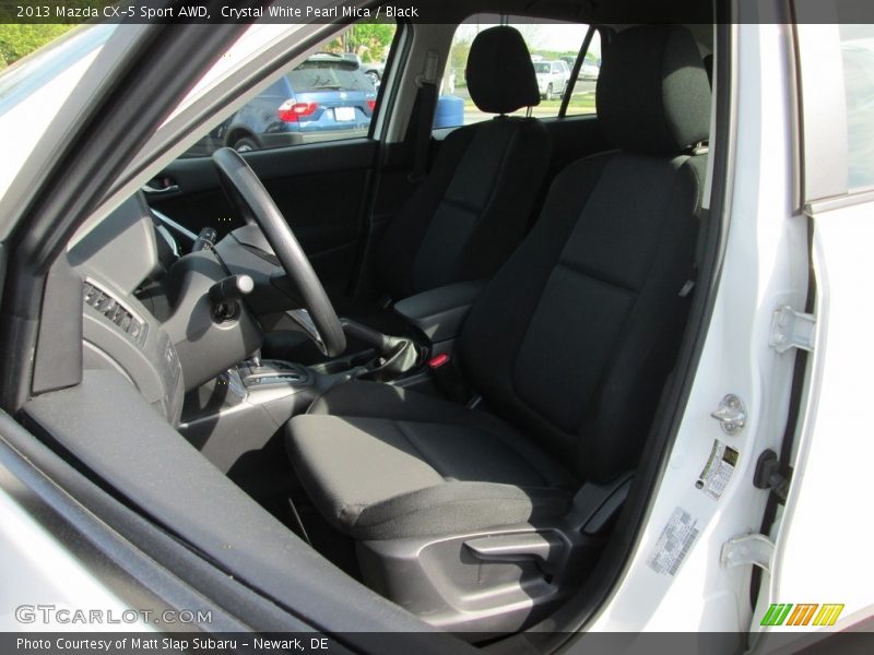 Crystal White Pearl Mica / Black 2013 Mazda CX-5 Sport AWD