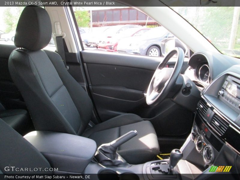Crystal White Pearl Mica / Black 2013 Mazda CX-5 Sport AWD