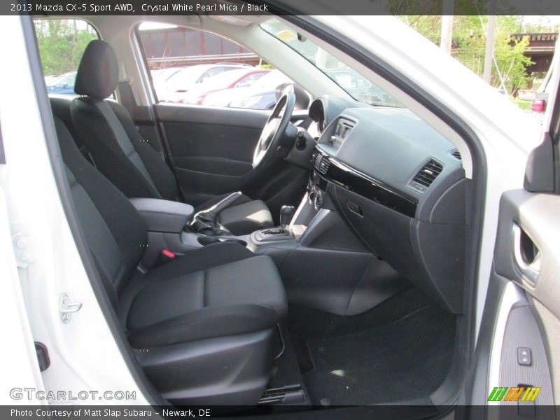 Crystal White Pearl Mica / Black 2013 Mazda CX-5 Sport AWD