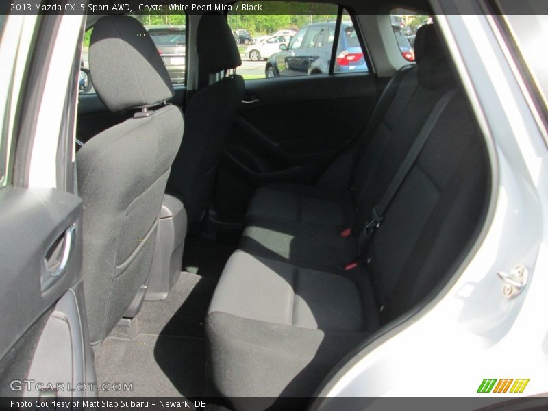 Crystal White Pearl Mica / Black 2013 Mazda CX-5 Sport AWD