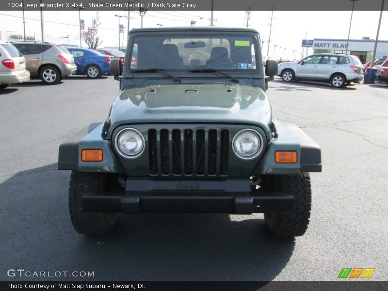 Shale Green Metallic / Dark Slate Gray 2004 Jeep Wrangler X 4x4