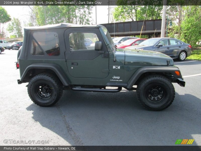 Shale Green Metallic / Dark Slate Gray 2004 Jeep Wrangler X 4x4