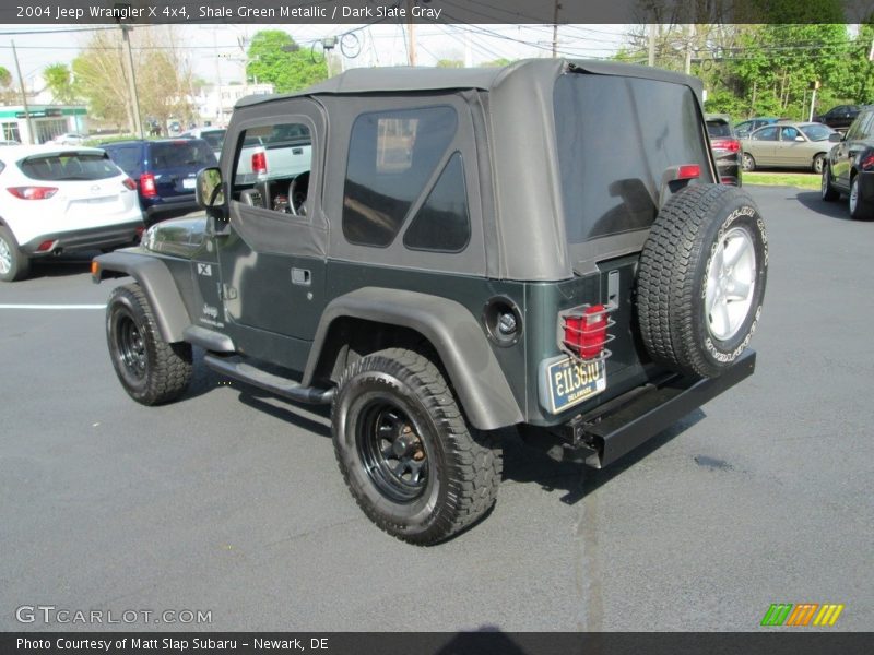 Shale Green Metallic / Dark Slate Gray 2004 Jeep Wrangler X 4x4