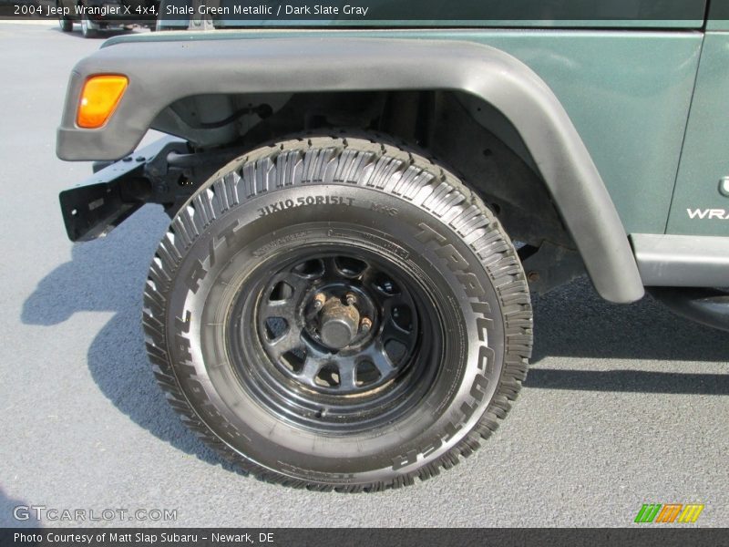Shale Green Metallic / Dark Slate Gray 2004 Jeep Wrangler X 4x4