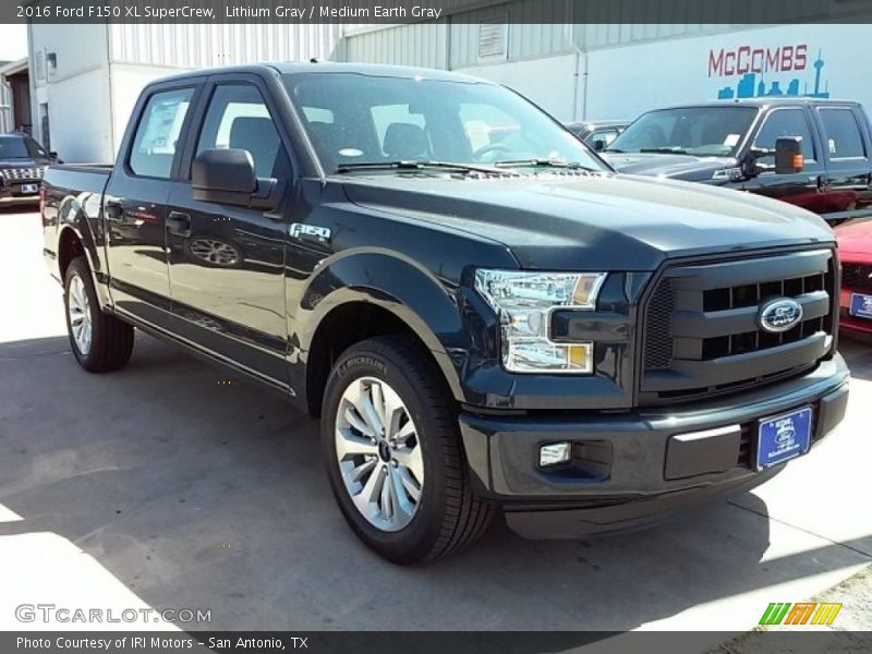 Lithium Gray / Medium Earth Gray 2016 Ford F150 XL SuperCrew
