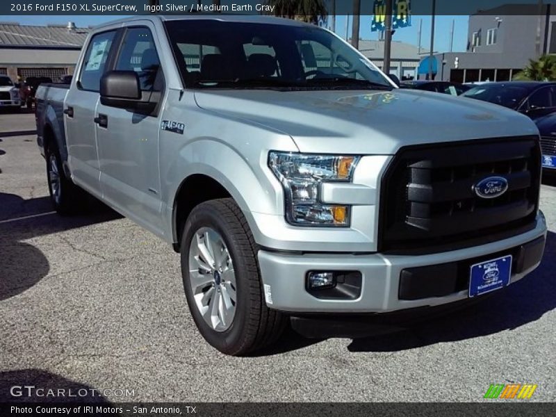 Ingot Silver / Medium Earth Gray 2016 Ford F150 XL SuperCrew
