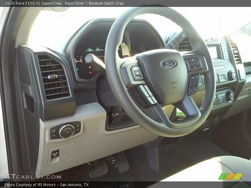 Ingot Silver / Medium Earth Gray 2016 Ford F150 XL SuperCrew