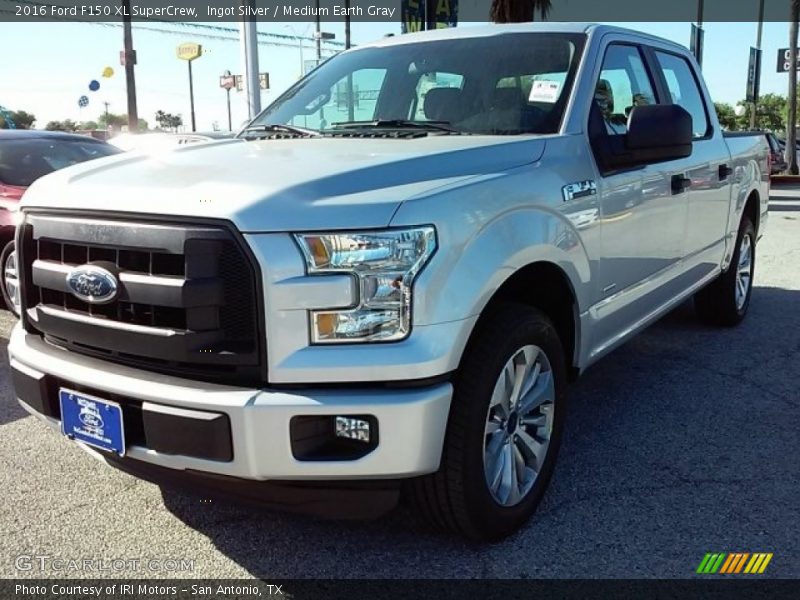 Ingot Silver / Medium Earth Gray 2016 Ford F150 XL SuperCrew