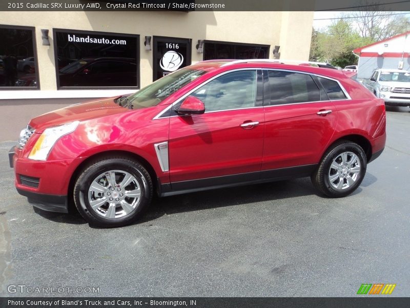 Crystal Red Tintcoat / Shale/Brownstone 2015 Cadillac SRX Luxury AWD
