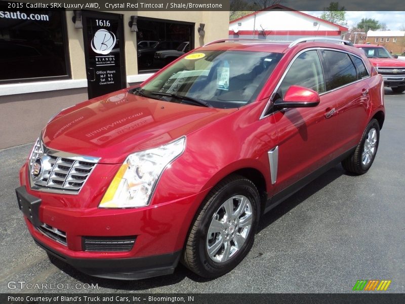 Crystal Red Tintcoat / Shale/Brownstone 2015 Cadillac SRX Luxury AWD