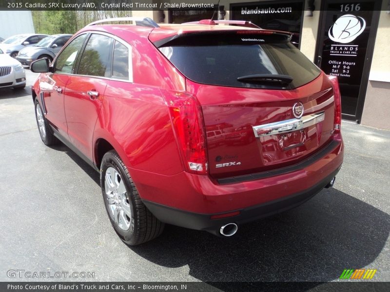 Crystal Red Tintcoat / Shale/Brownstone 2015 Cadillac SRX Luxury AWD